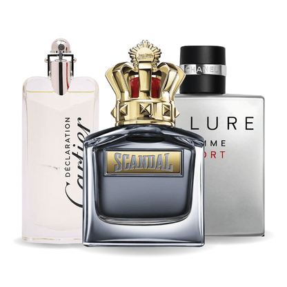 Zestaw 3 perfumy Allure Homme Sports, Jean Paul Gaultier Scandal, Cartier Declaration 100ml