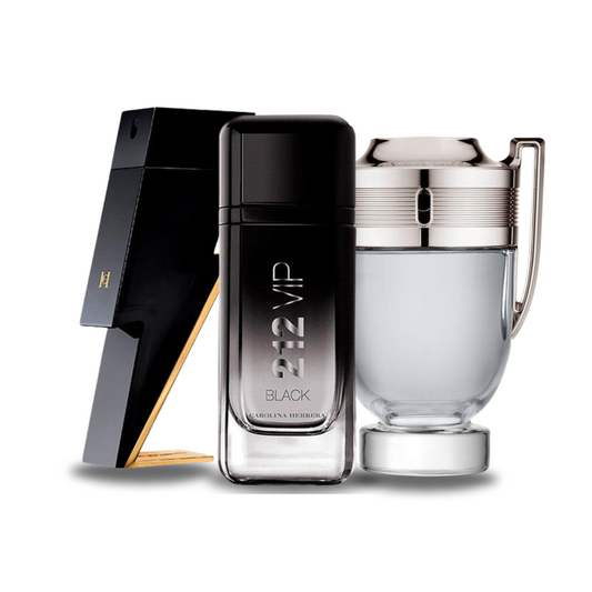 Zestaw 3 perfumy BAD BOY, 212 VIP BLACK, Paco Rabanne INVICTUS 100ml